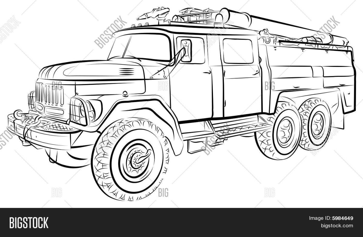 Раскраска грузовик Урал 4320