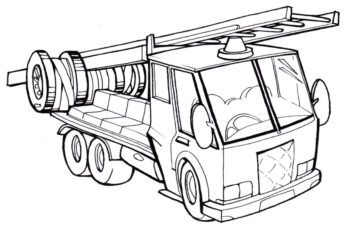 Распечатка пожарная машина