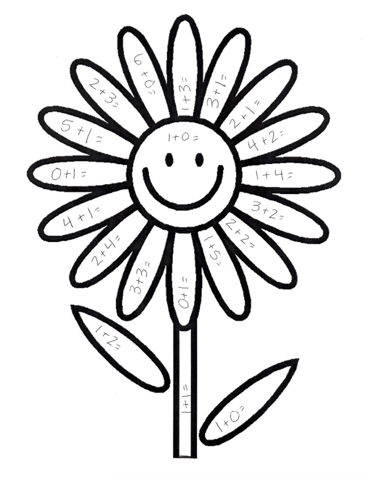 Цветы. Раскраска для малышей