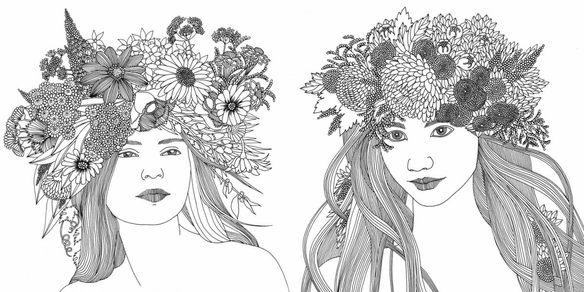 Портрет осени раскраска