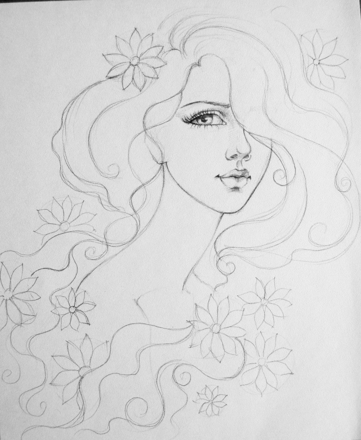 Раскраска. Невеста