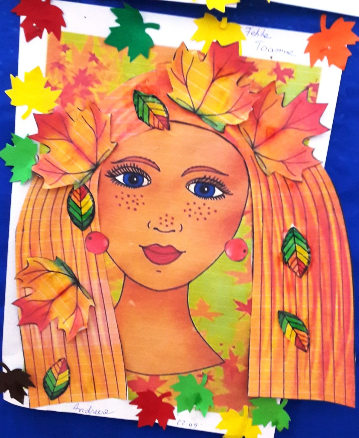 Осень в платье раскраска