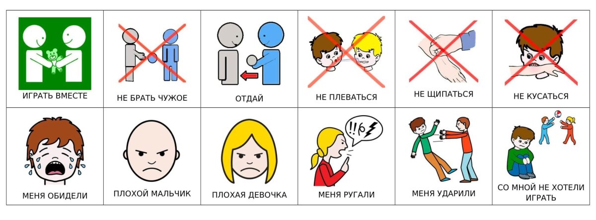 Карточки для работы с детьми аутистами