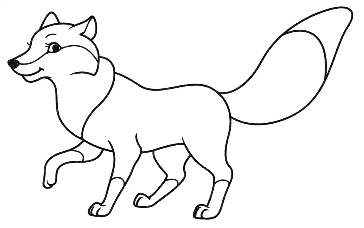 Раскраска Лисичка