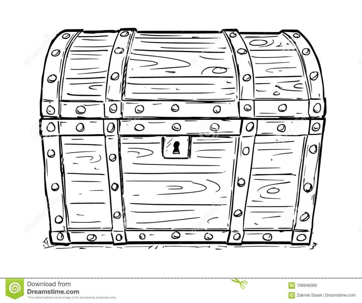 Сундучок раскраска для детей