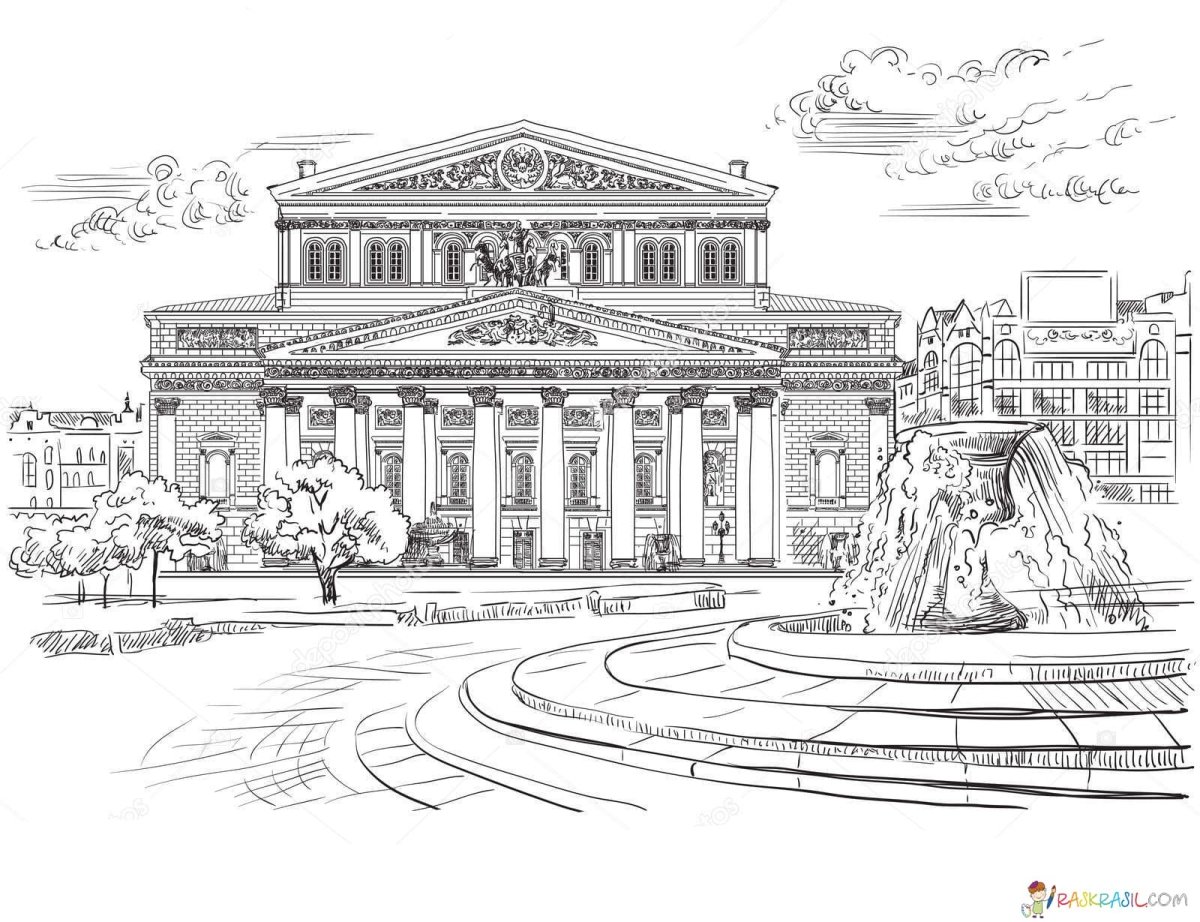 Дом культуры раскраска