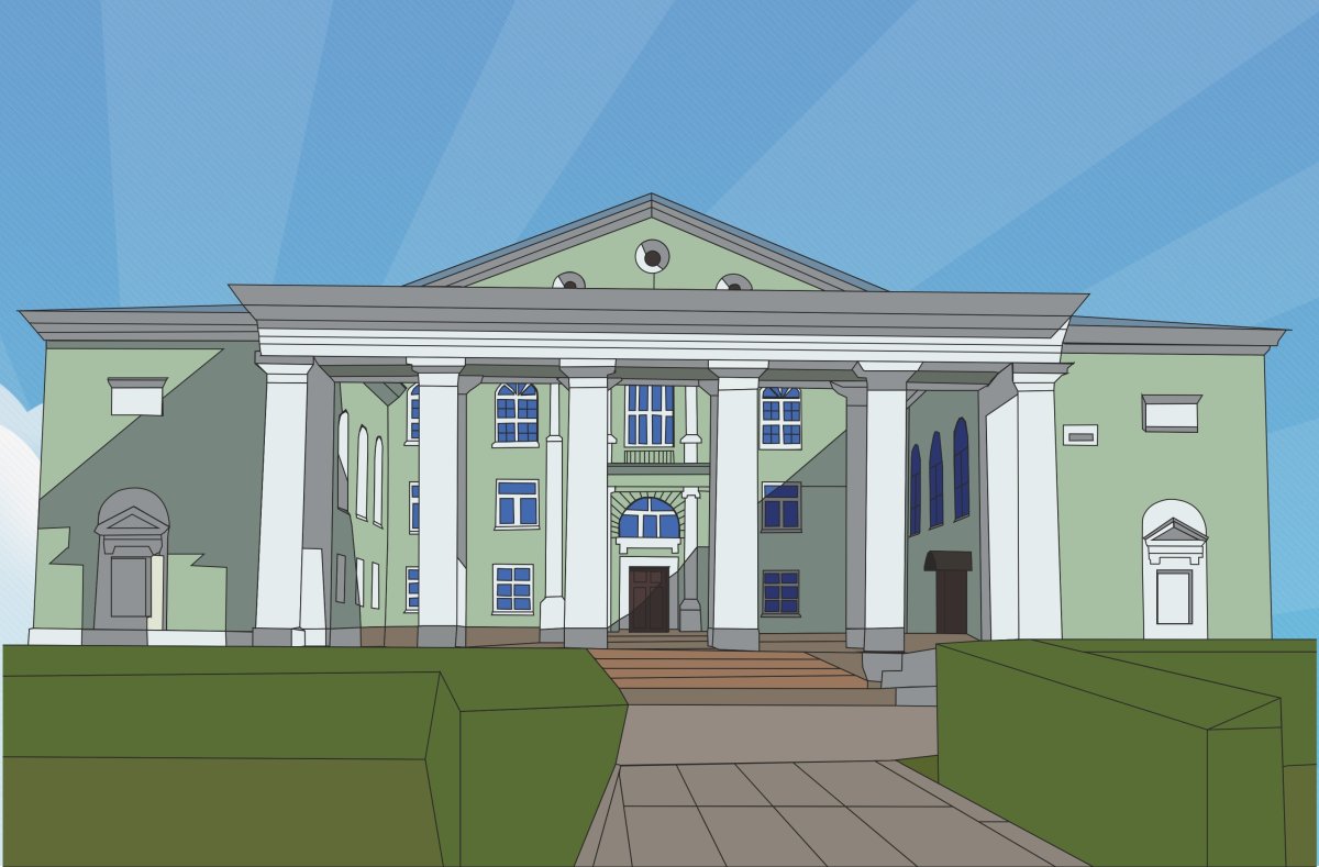 Дворец культуры рисунок