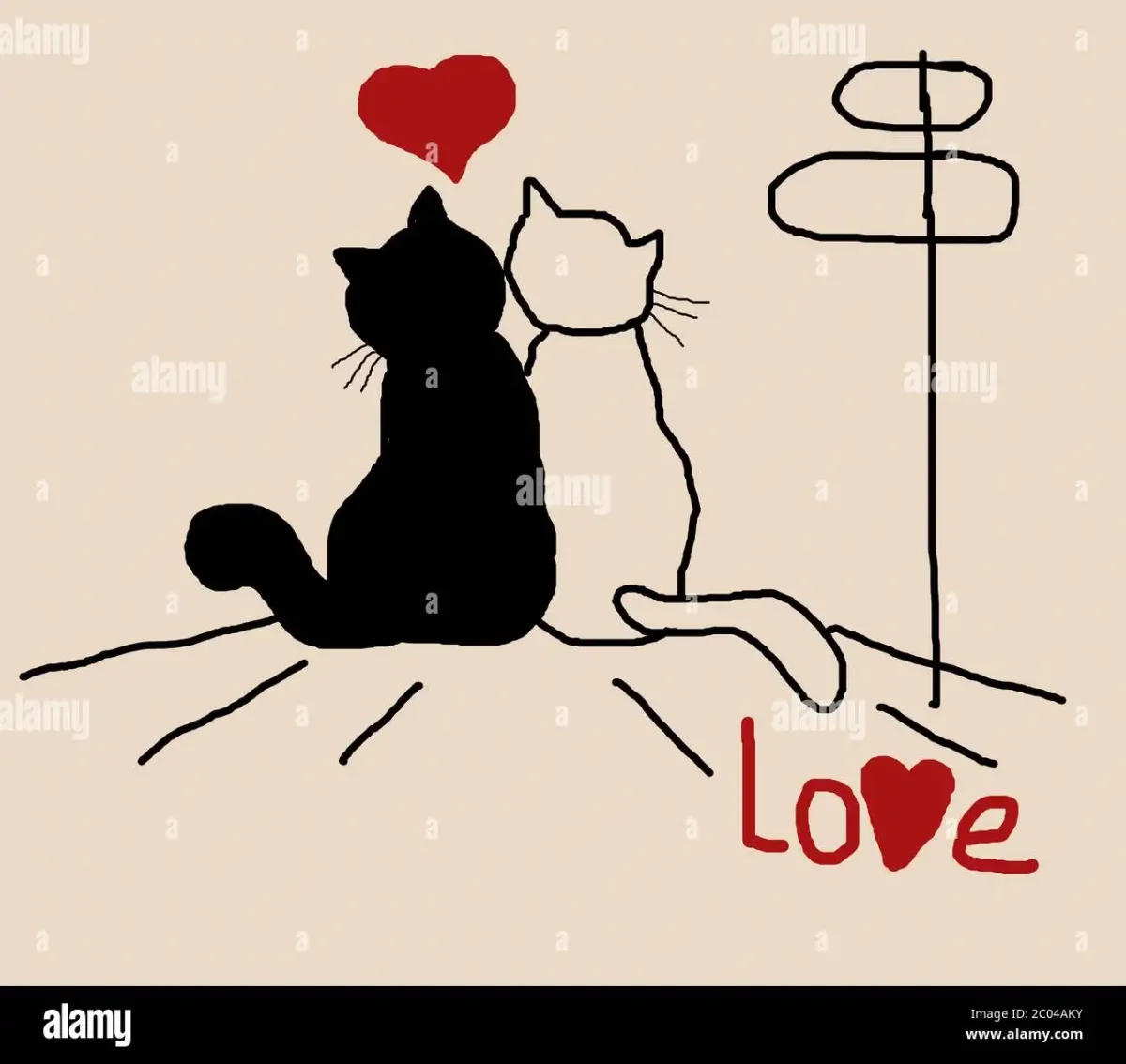 Силуэт кошки на крыше