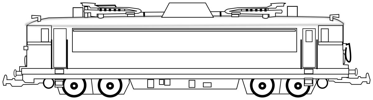 Электровоз для раскрашивания