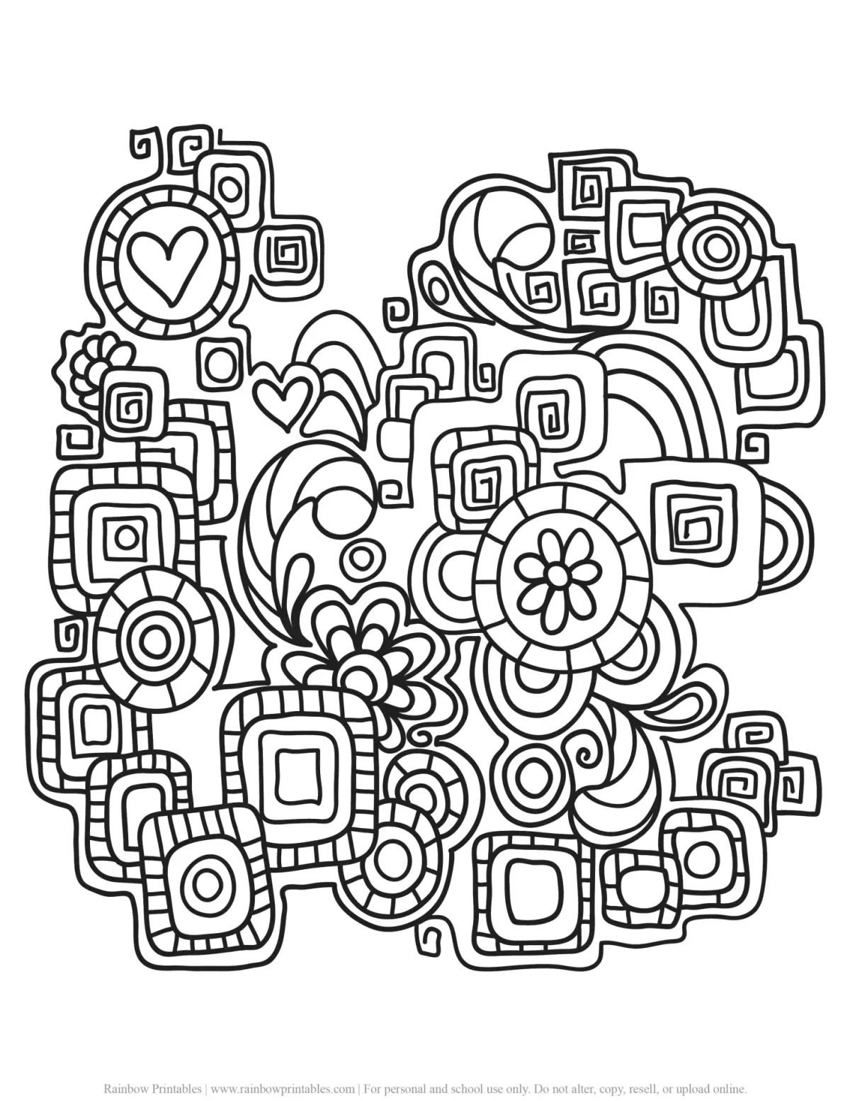 Раскраска дудлинг для детей