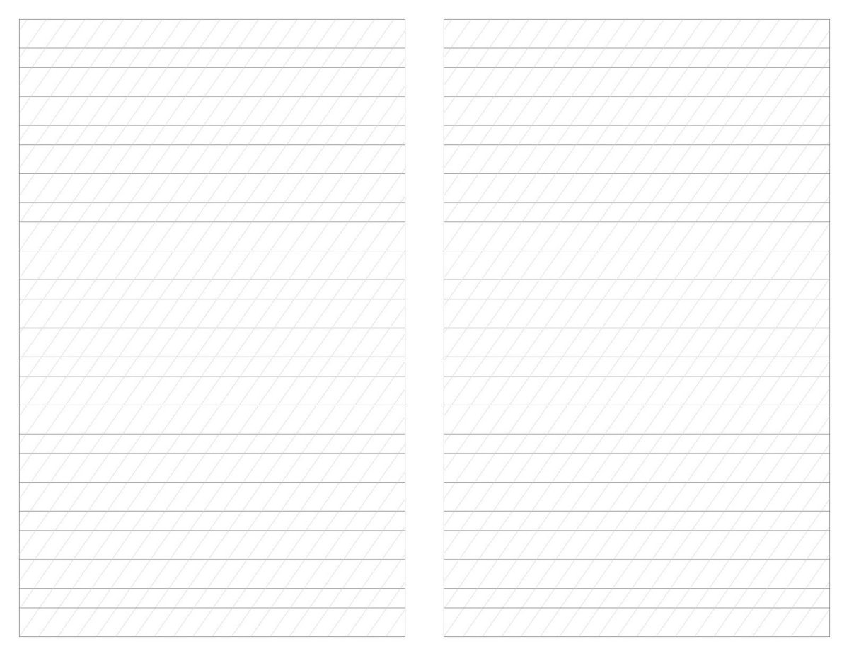 Разлиновка тетради косая линия-