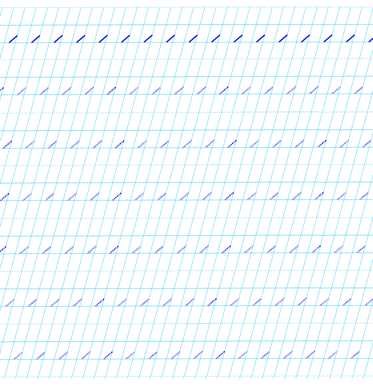 Лист в частую косую линейку