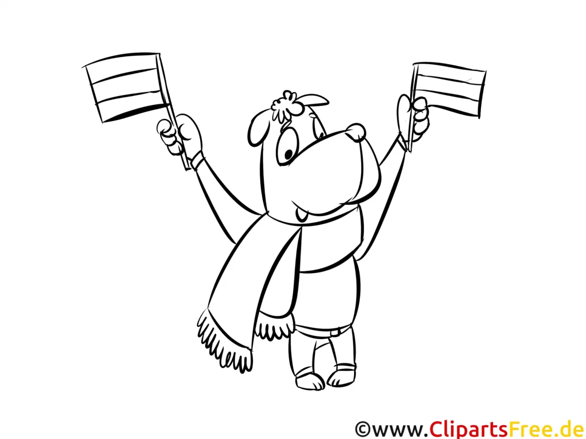 Картинки для раскрашивания для болельщиков