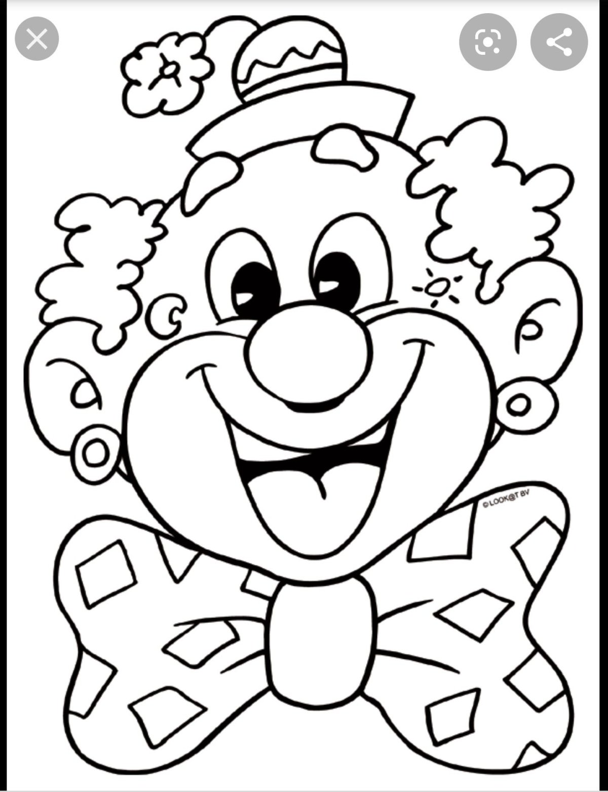 Клоун раскраска по образцу