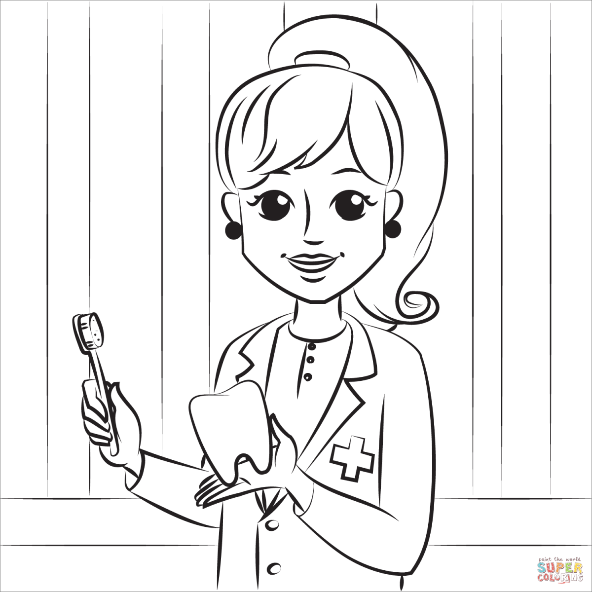 Раскраска медсестра