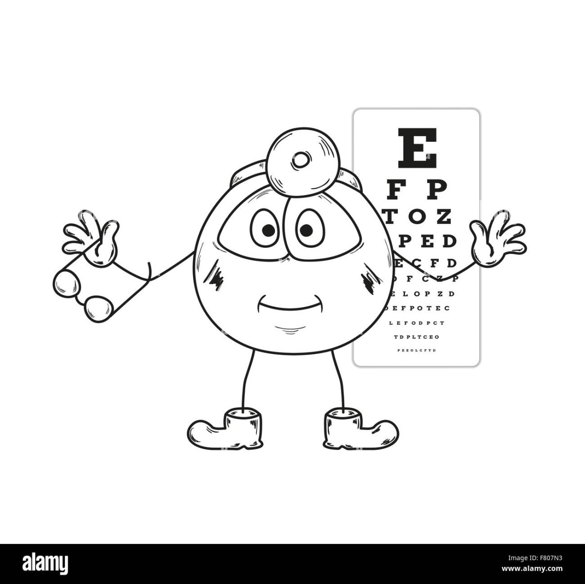 Врач окулист раскраска для детей