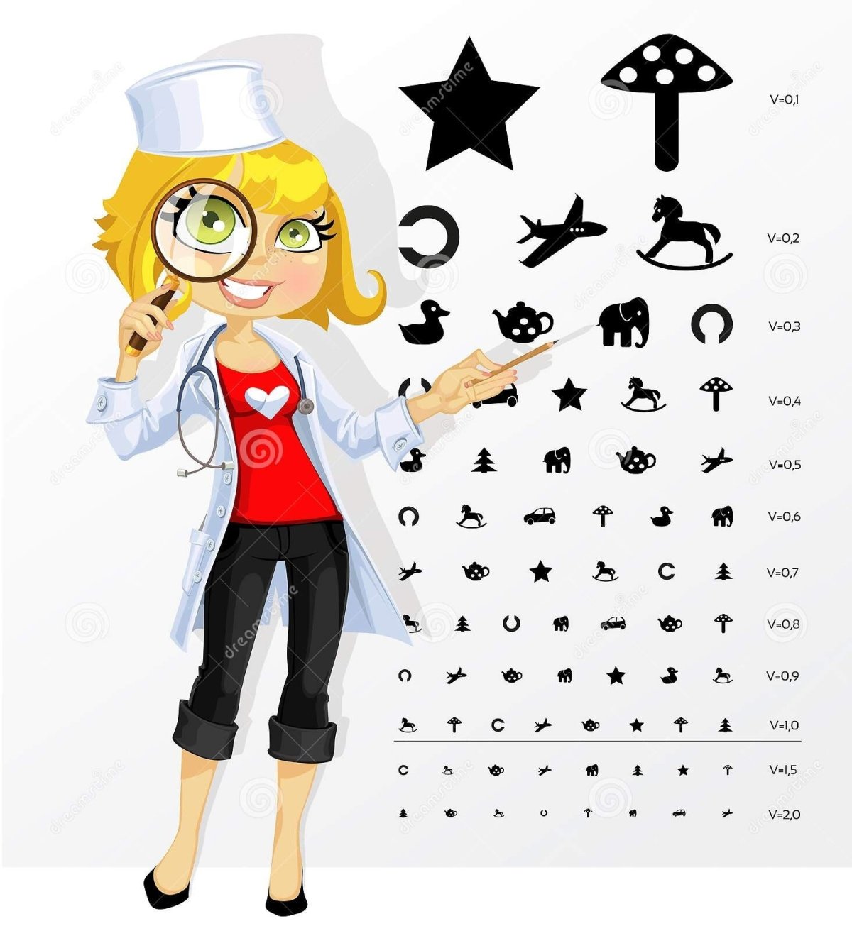 Окулист иллюстрация