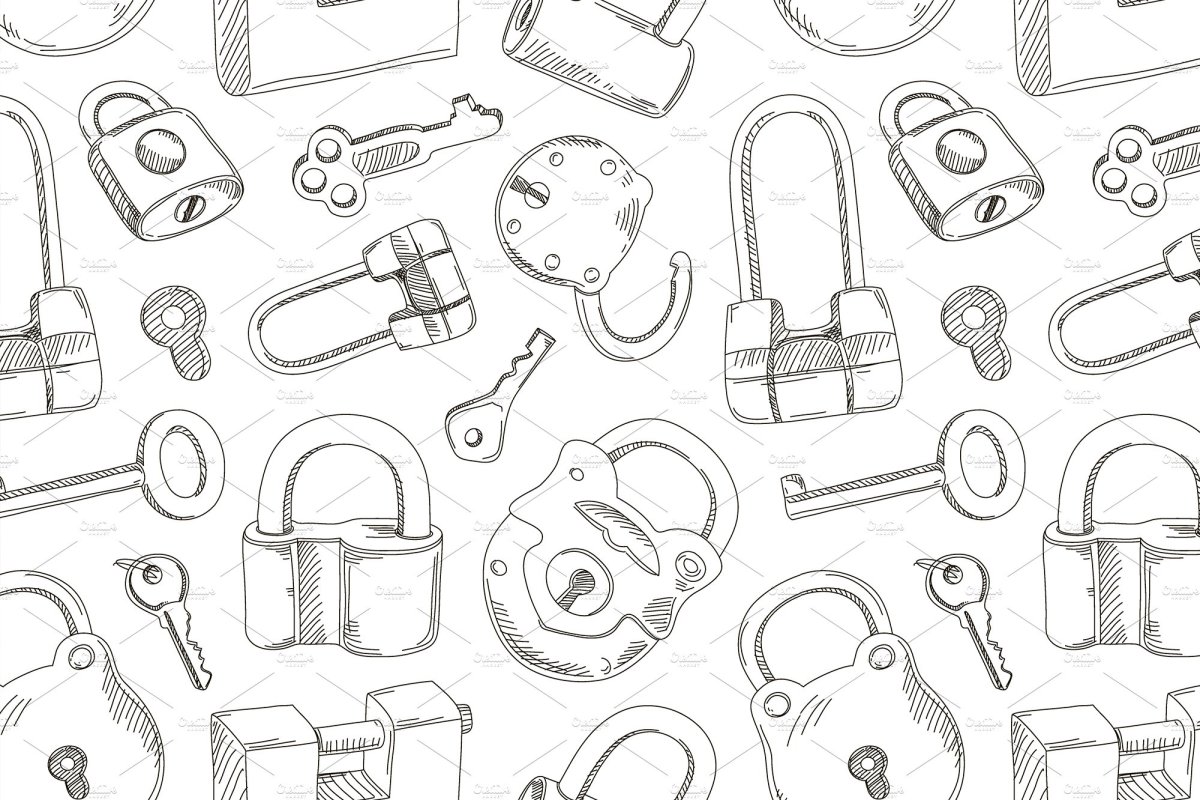 Замок навесной эскиз