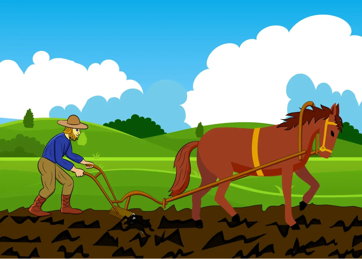 Крестьянин с плугом