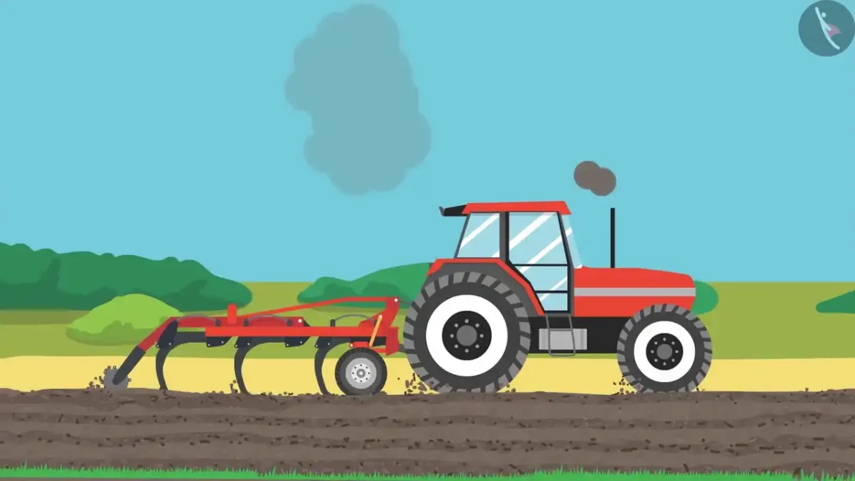 Трактор с плугом для детей