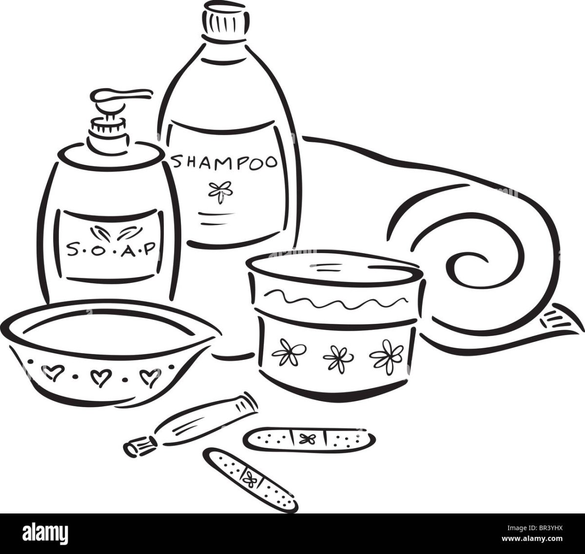 Раскраска шампунь и мыло