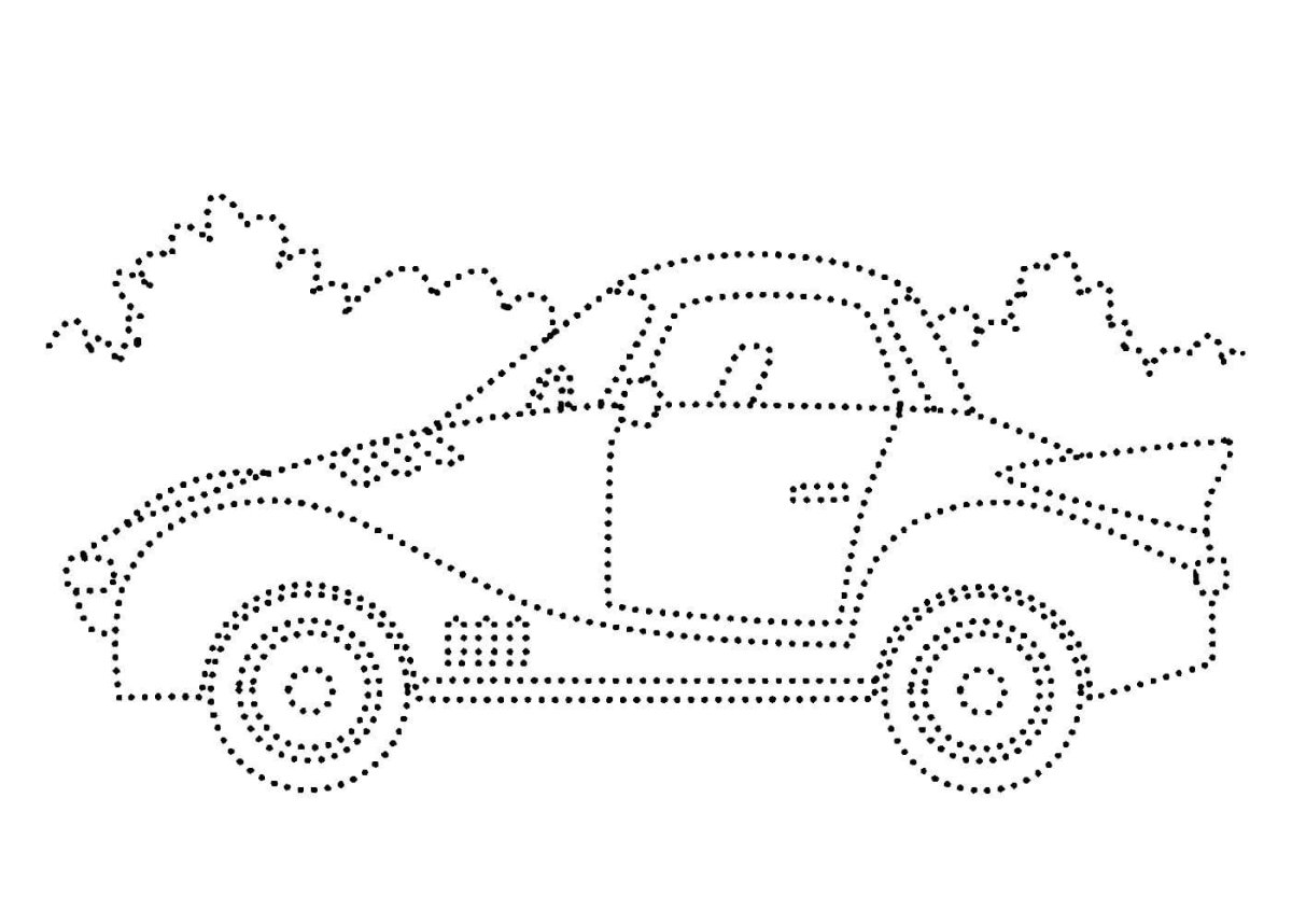Машинка по точкам для детей