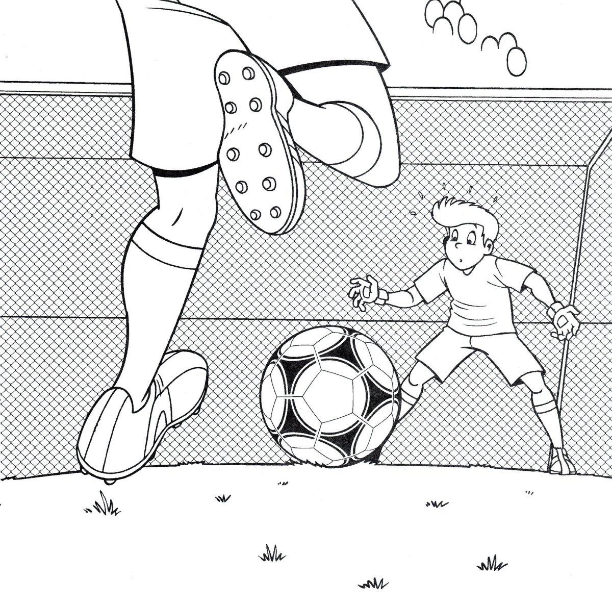 Футболисты мультяшные раскраска