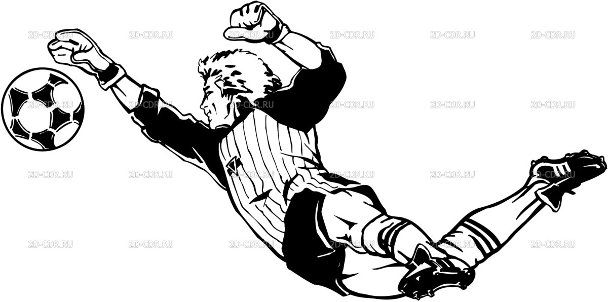 Футболист вратарь вектор