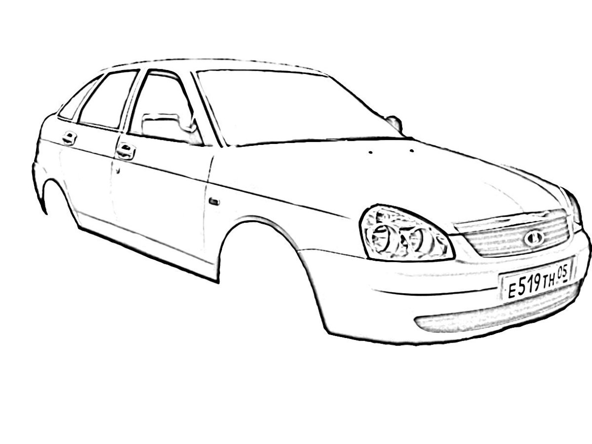 Лада Приора 2112 раскраска