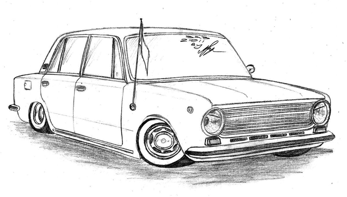 Машины ВАЗ 2101 разукрашки