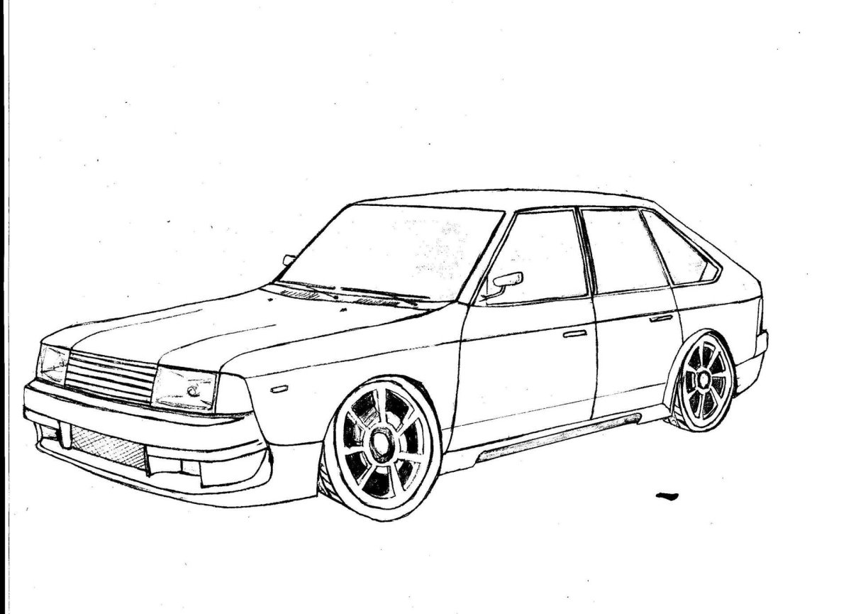 Раскраска ВАЗ 2114 Лада Приора