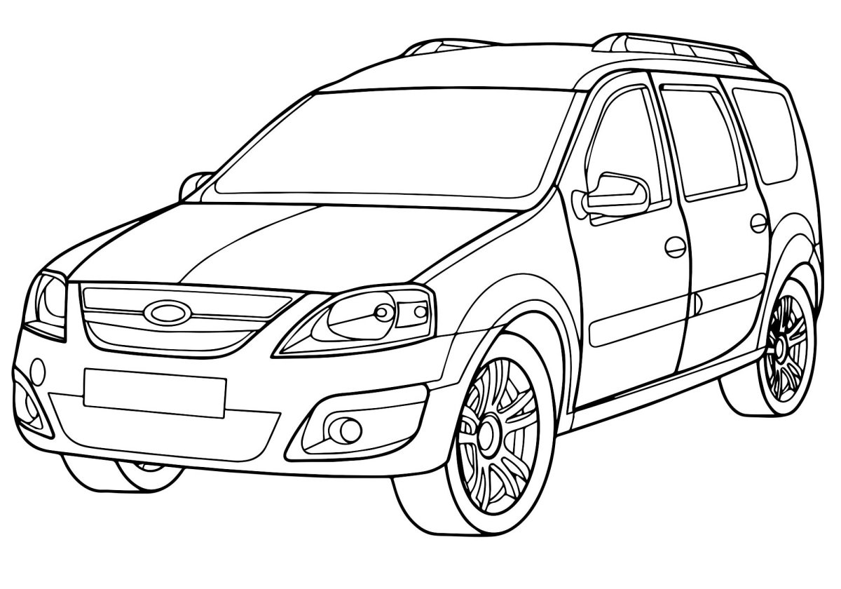 Раскраска машина Лада Ларгус кросс