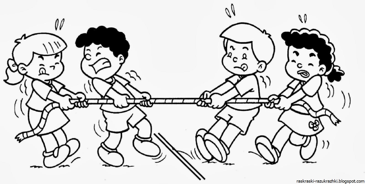 Перетягивание каната рисунок