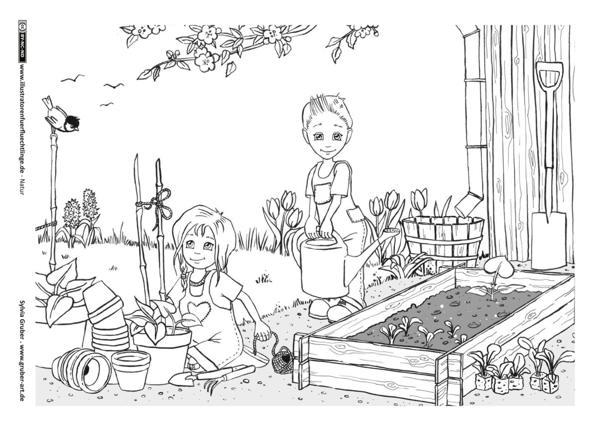 Раскраска пугало огородное для детей