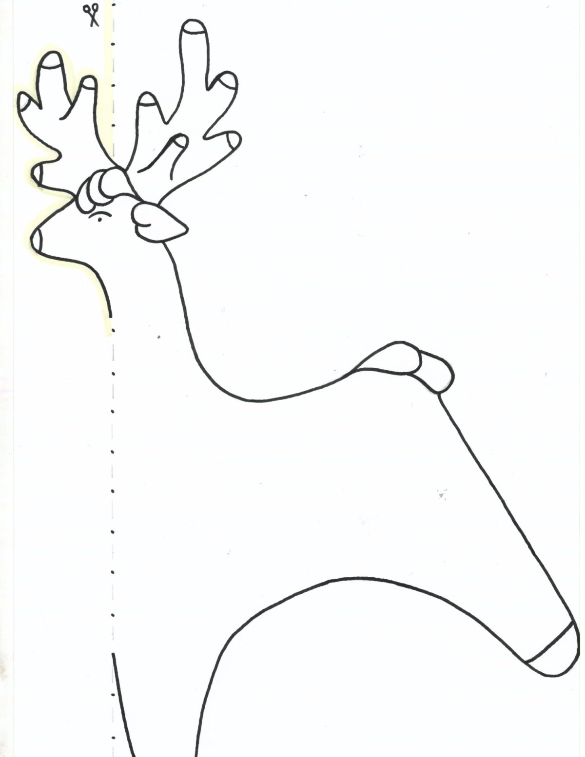 Олешек Дымковская игрушка трафарет