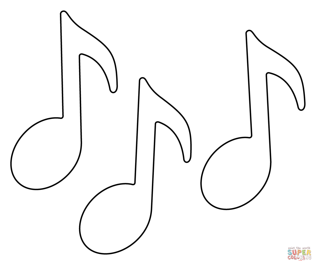 Музыкальная раскраска Ноты