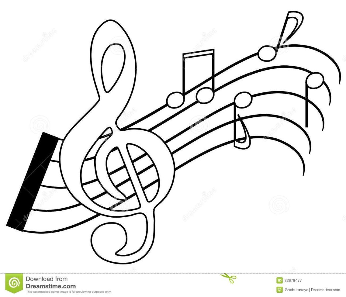 Скрипичный ключ рисунок для детей