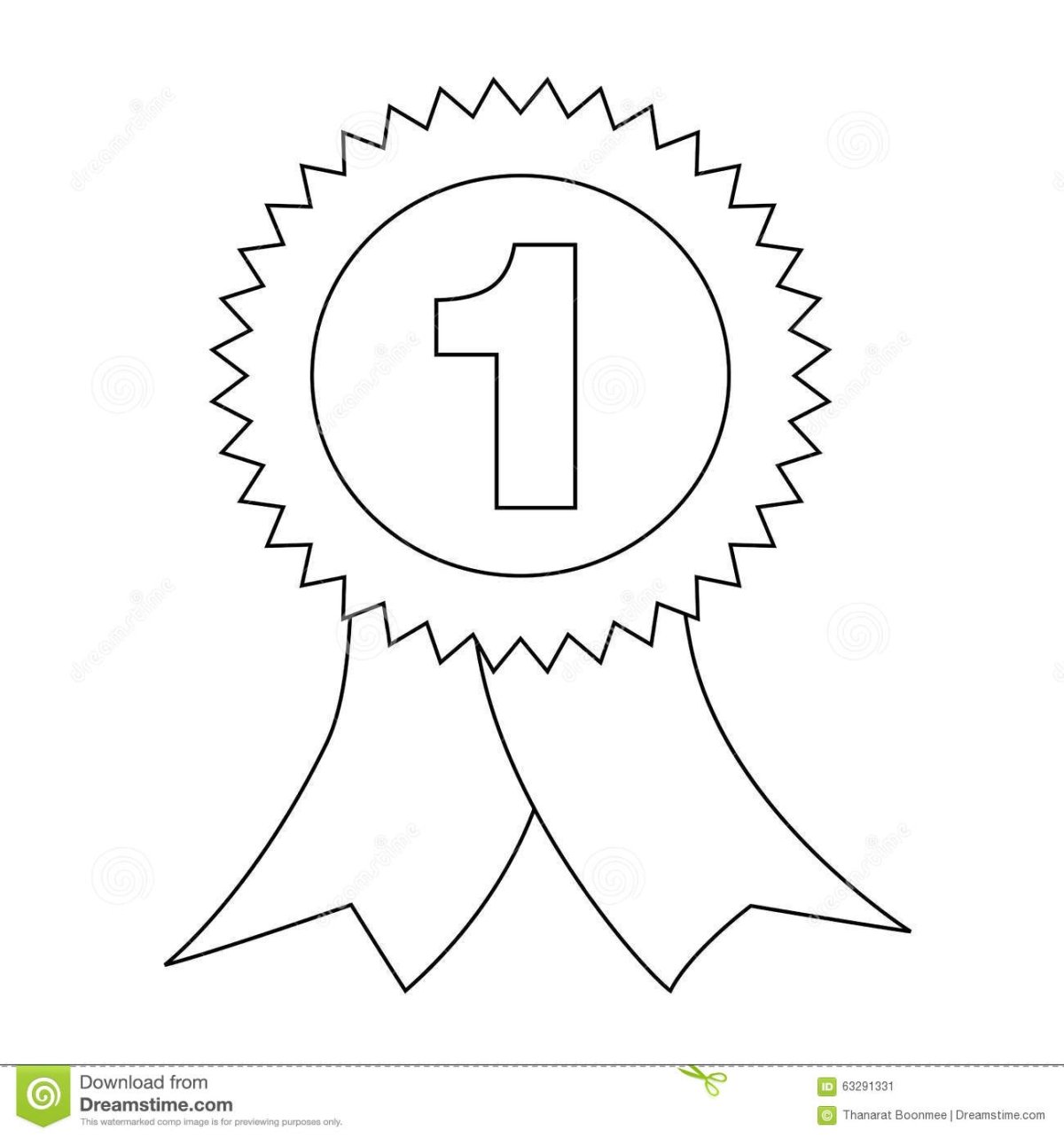 Медаль раскраска для детей