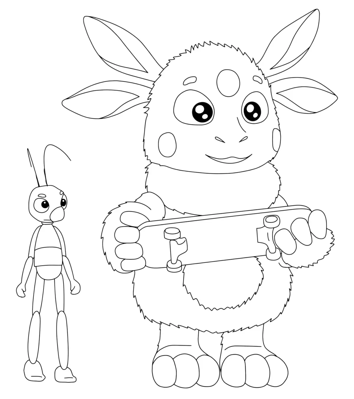 Лунтик раскраска печать