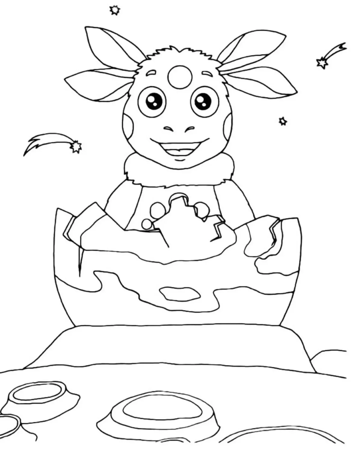 Раскраска Лунтик