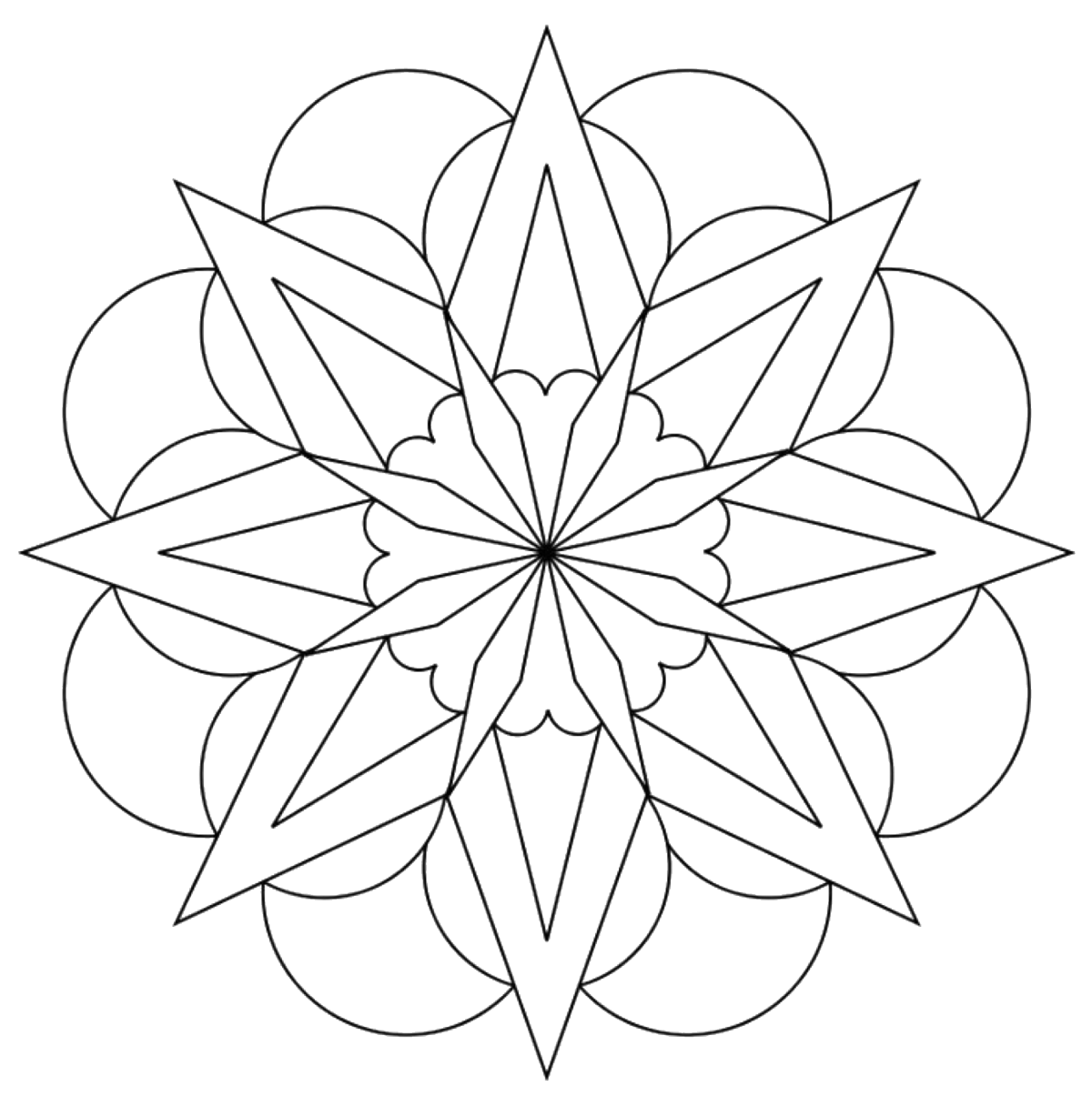 Мандала трафарет