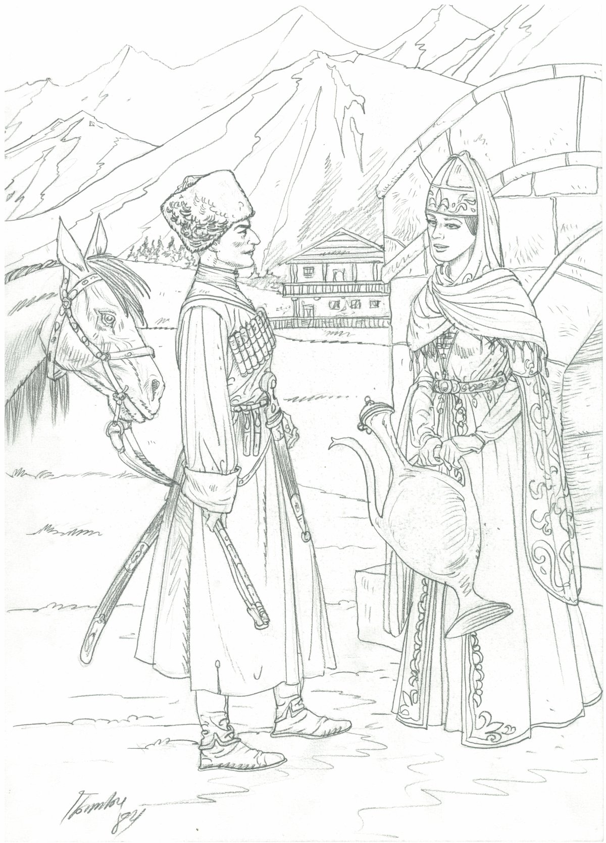 Адыги раскраска