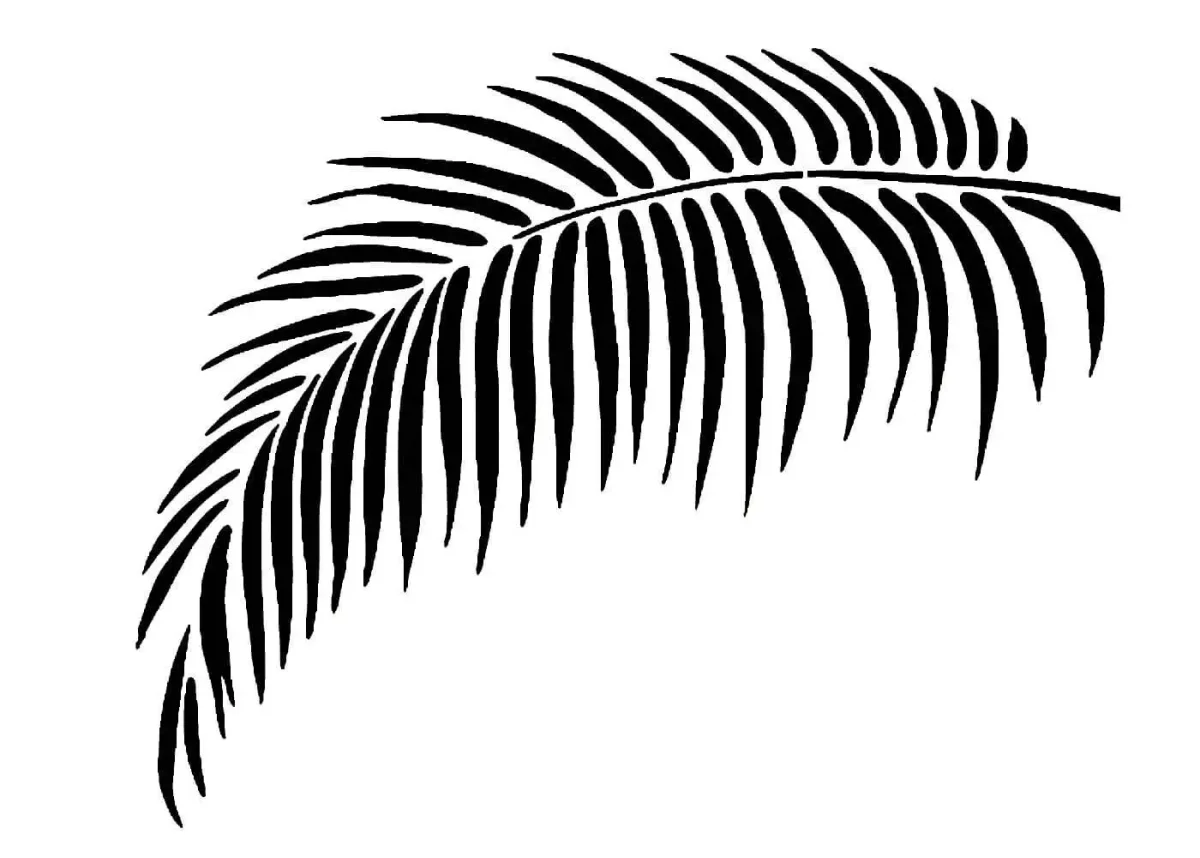 Трафарет листьев папоротника