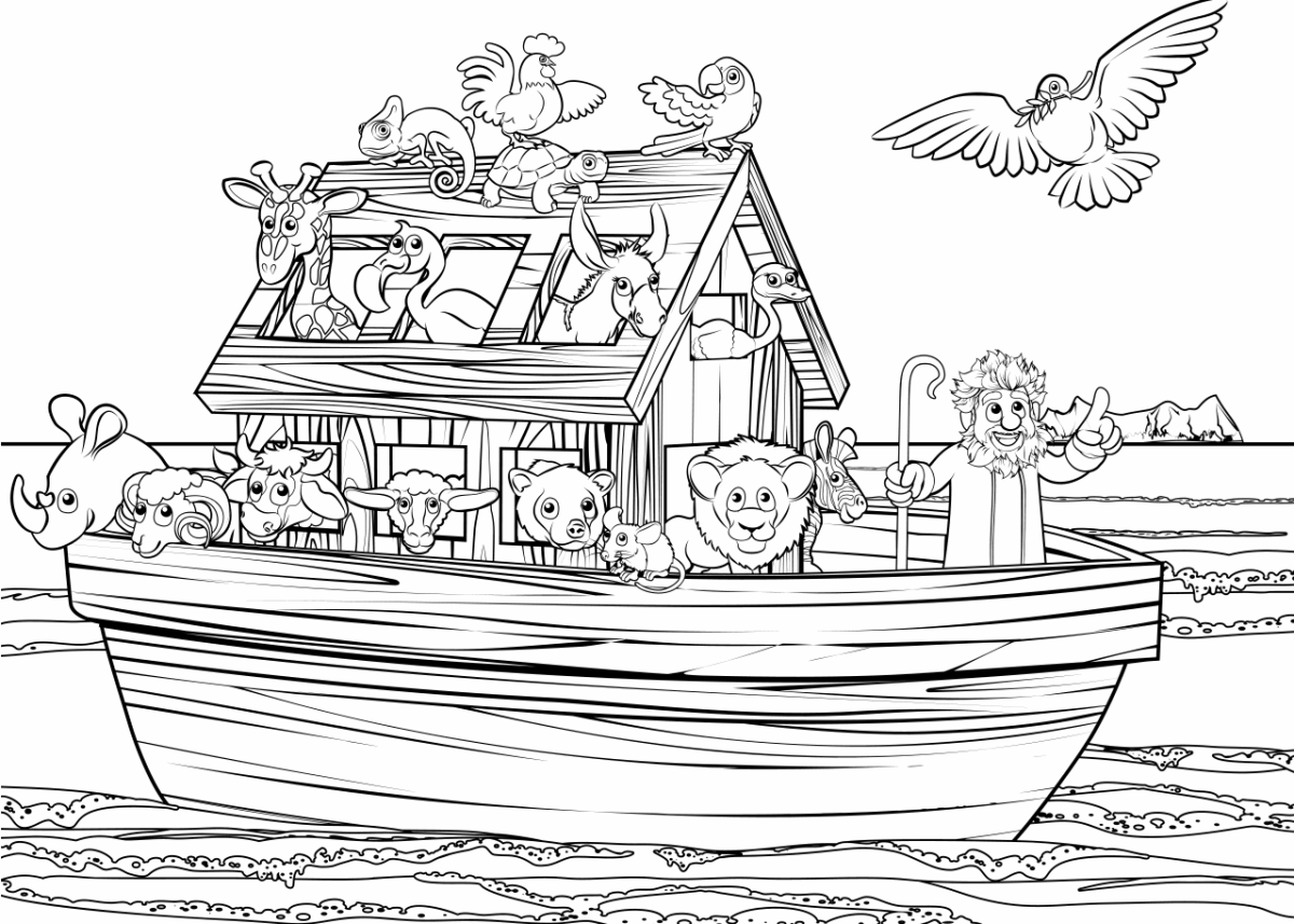 Ковчег лодка нарисованная