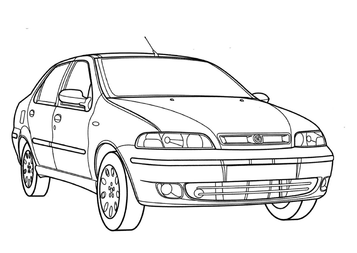 Раскраски машины Рено Логан