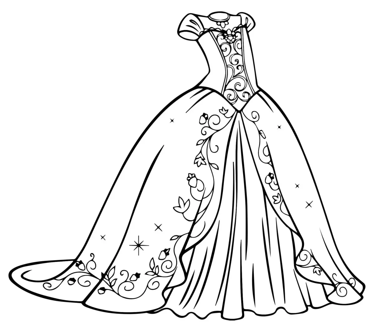 Принцесса. Раскраска