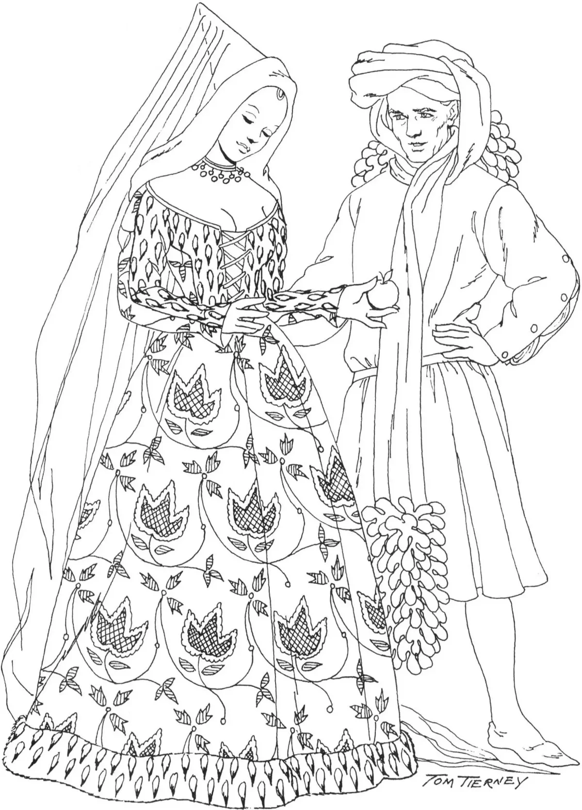 Раскраска платье