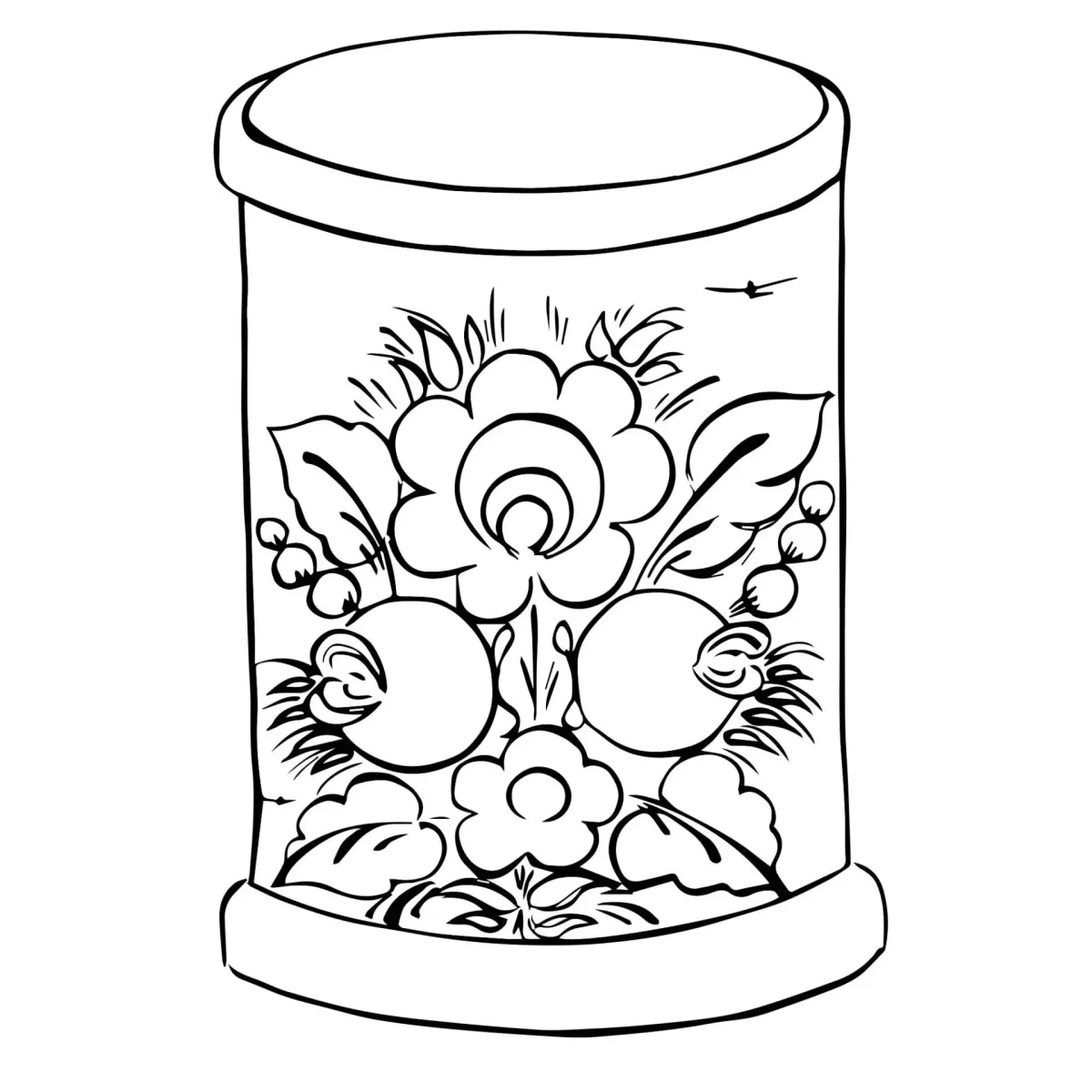 Раскраска Урало Сибирская роспись для детей