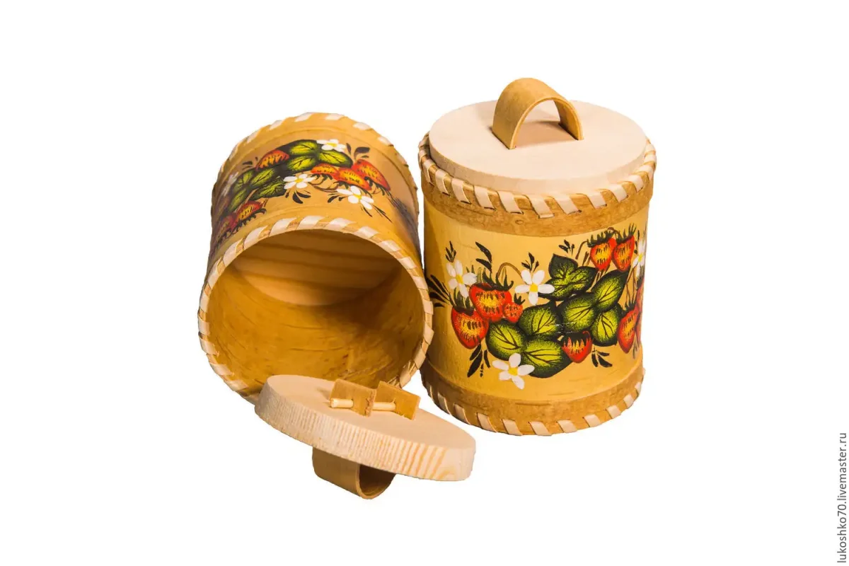 Берестяной Туесок из сколотня