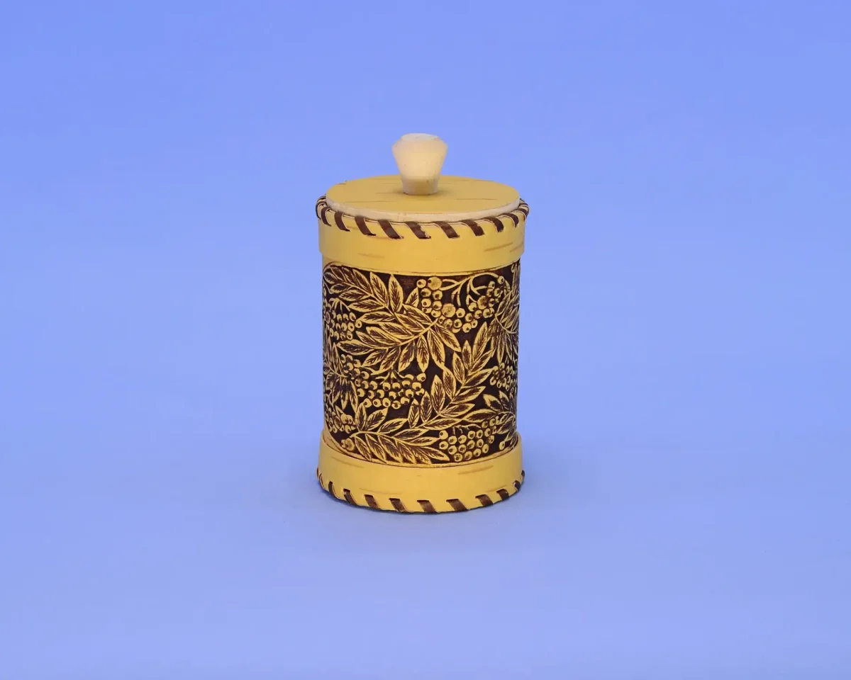 Туес "мед", 8х8х15см, береста